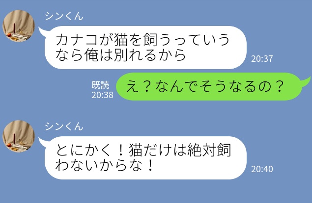 『猫は絶対に飼わない！』“猫を飼いたい”と提案しただけで…彼氏が大激怒！？→別れ話まで発展し驚きを隠せない…！