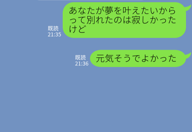 『元気そうでよかった』夢を追いかけるため別れた元彼と再会！⇒彼の現状を聞き、想像していた生活とは程遠く…