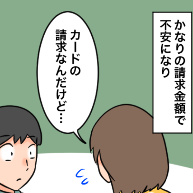 【クレカの請求額が…倍以上！？】『まさか不正使用！？』⇒夫に聞いてみた結果『実は俺…』