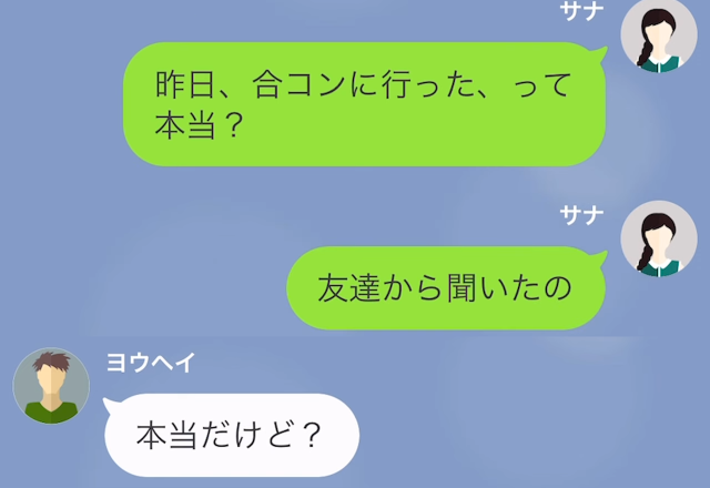 私「昨日合コンに行ったって聞いたけど？」彼「あ～そうだよ？」平気で約束を破る彼に激怒…⇒彼「信用されてない？」