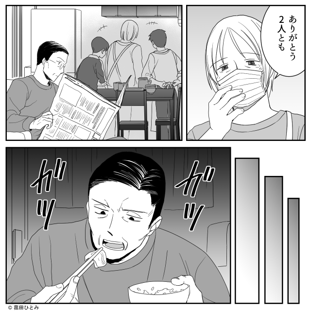 体調不良の妻に夫「俺の飯は？」子ども「お父さんも手伝いなよ」→直後【衝撃のセリフ】で夫が残念な結果になった！？