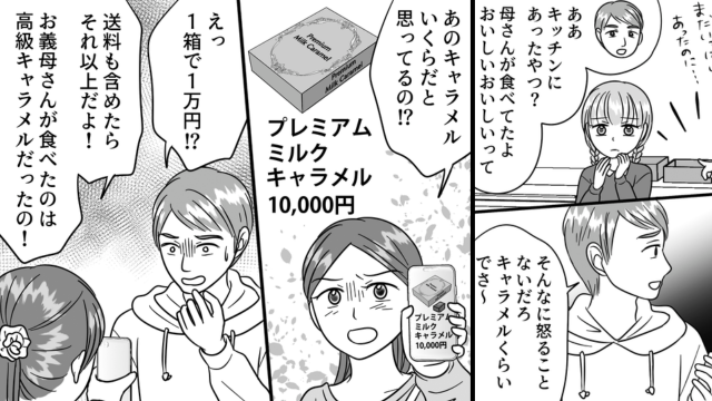 義母が“1万円の高級お菓子”を【ペロリ】と完食。しかし、嫁が激怒した相手は食い尽くし義母ではなく…⇒義母の言動を抑える方法